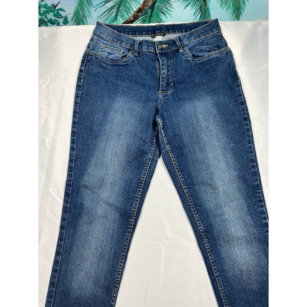 Venus Women's Blue Jeans, Medium Wash Size 10 32 X 32